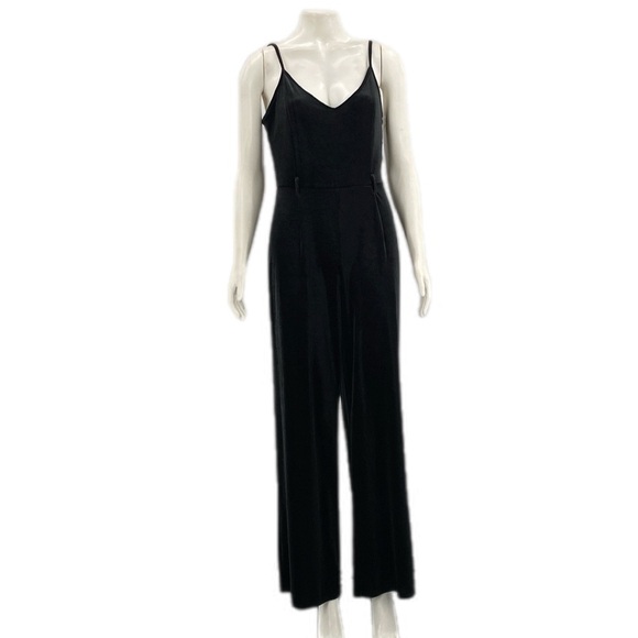 Jumpsuit Velour Wide Leg Spaghetti Straps - Picture 1 of 8